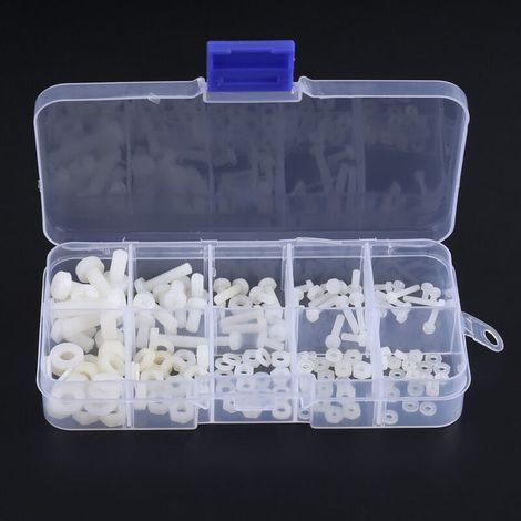 150-Piece Assortment of Screws, Nuts and Rounds M2 M2.5 M3 M4 M5 in Storage Box (1/5)