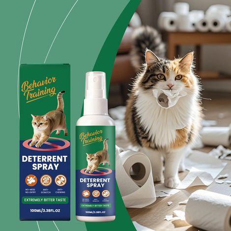 Katzenabwehrspray hält Katzen fern und verhindert Kratzen. Geeignet für verschiedene Einsatzbereiche wie Terrassen, Balkone und Hauseingänge. – 100 ml -- BIEMMEDUE (1/5)