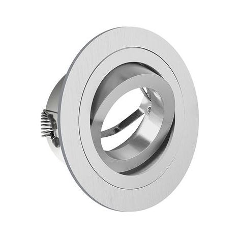 Support de spot Morena rond orientable gris en aluminium 90 × 90 mm (OP-OPROK1-80)