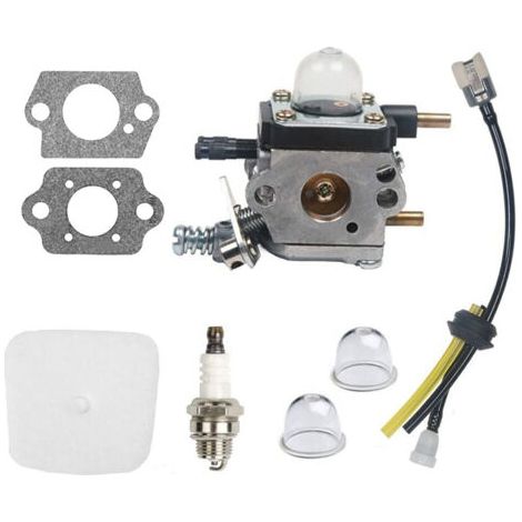 C1U-K54A Carburateur pour Mantis 2 Cycles 7222 7222E 7222M 7225 7230 7234 7240 7920 7924 Motoculteur, pour Echo TC-210 HC-1500, avec Joints de Filtre à air Bougie d'allumage