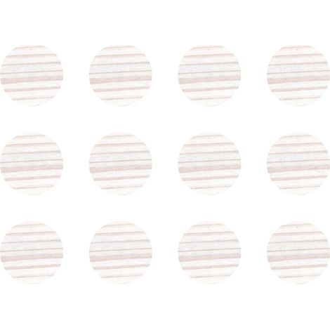 12x Cache vis adhésif autocollant diamètre 40mm protection bouchon trou obturateur meuble table chaise maison, Chêne rome (1/4)