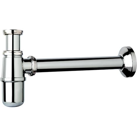 Idrobric Sifone a Bottiglia Ottone 1''1/4 per Lavabo Senza Piletta (1/3)