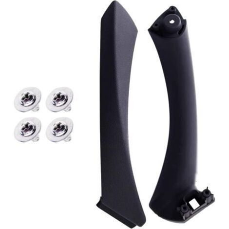 Poignée de porte droite noire et cache de poignée de porte extérieure, compatible avec BMW E90 E91 (2005-2011), kit de remplacement de poignée de porte BMW Série 3 (côté droit noir). (1/5)