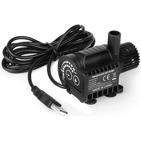 Pompe à eau submersible 600 L/h, 2,2 m, 5 V CC, 6,5 W, avec variateur de vitesse, pour aquarium, bassin et fontaine. (1/5)