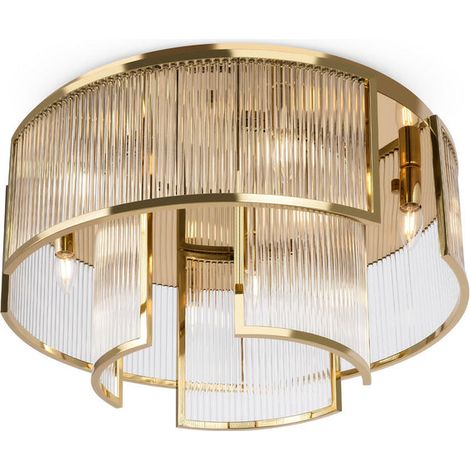[GEBRAUCHT] B-Ware Maytoni Deckenleuchte Frame 9-flammig LED Hängelampe Lampe dimmbar gold klar (1/2)