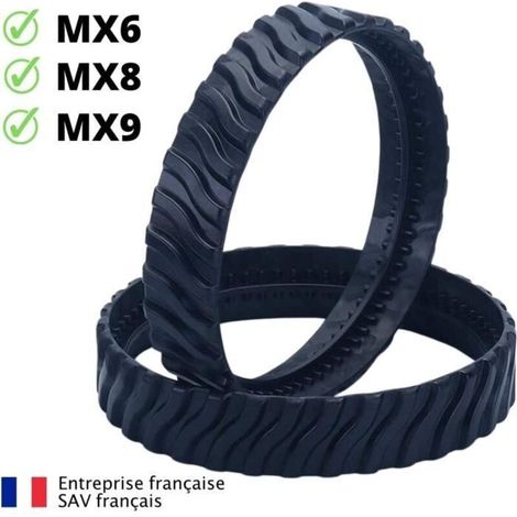 Accessoire piscine Zodiac pour modèles MX6, MX8, MX9 - Kit de 2 chenilles en caoutchouc - Installation facile