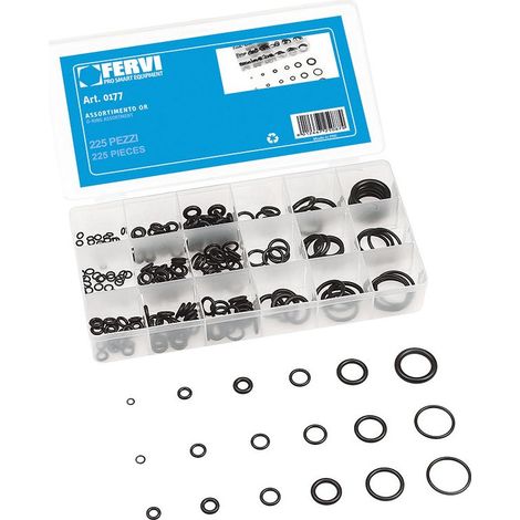 COFFRET DE JOINTS TORIQUES 225 PCS CAOUTCHOUC POUCES PLOMBERIE 0177 (1/2)