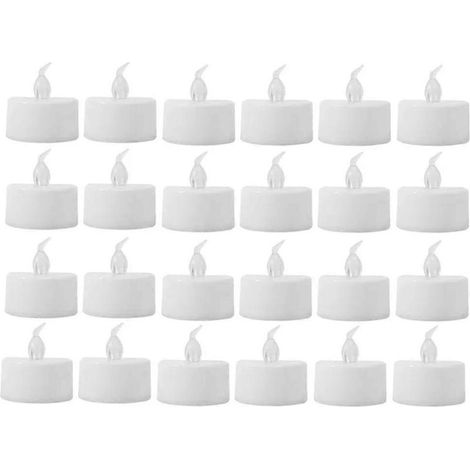 Mini bougies électriques sans flamme LED à piles, lumière chaude, guirlandes lumineuses pour créer une ambiance chaleureuse et décorative. (1/5)