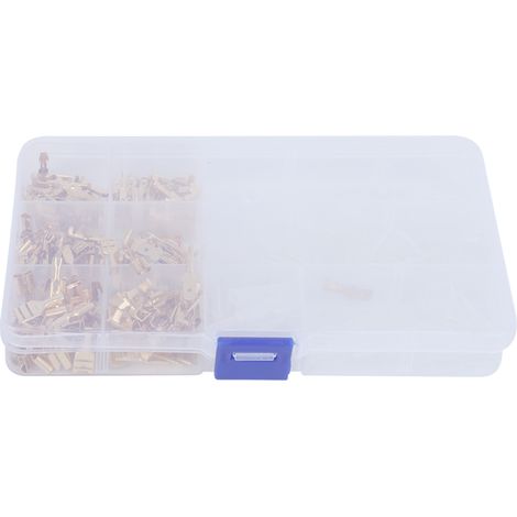 270 Pièces Connecteurs Fils Mâles Femelles Dorés Cuivrés avec Manchons Isolants et Boîte de Rangement - Kit de Cosses (1/5)