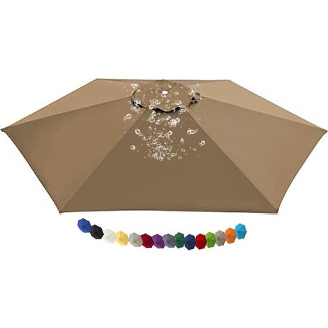 Tissu de Remplacement pour Parasol Déporté Toile de Rechange pour Parasol, Bâche de Remplacement pour Parasol Déporté, pour Terrasse Jardin Piscine(N6,11.5 FT 350cm 8 Ribs)