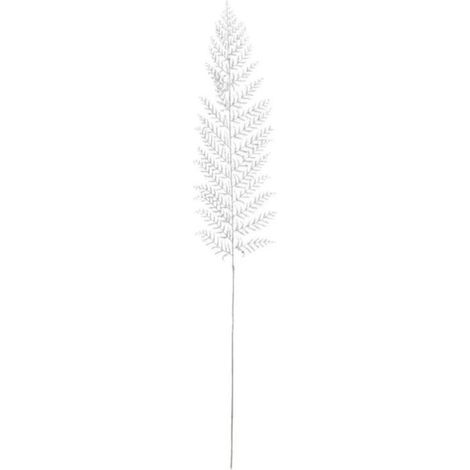 Paris Prix - Branche De Fougère souffle Polaire 75cm Blanc (1/2)