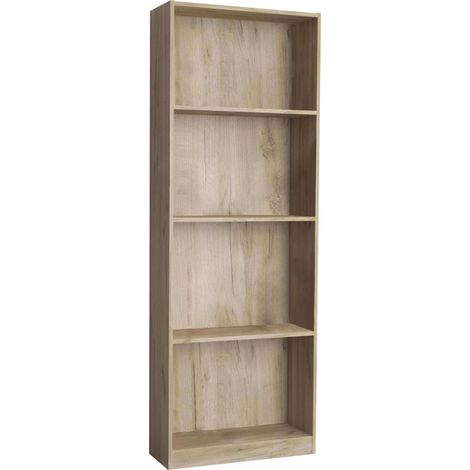 Libreria a 4 ripiani in nobilitato bilaminato Linea Classic -  Gray
