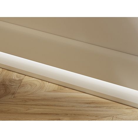 Lot de 3 plinthes en polystyrène L290 x  l1.8 x H10 cm blanc - COREO (1/4)