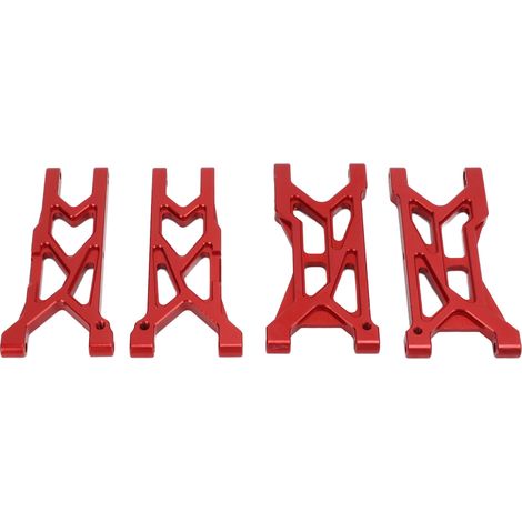Kit de bras oscillant inférieur avant et arrière pour modèle réduit radiocommandé ARRMA Typhon à l'échelle 1/10 (rouge). (1/5)