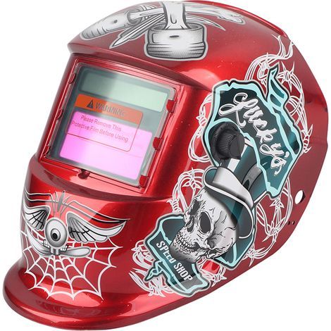 Solar-powered automatic welding helmet with grinding function – Model HHD-107, DIN 9-13 adjustment, UV/IR protection (1/4)