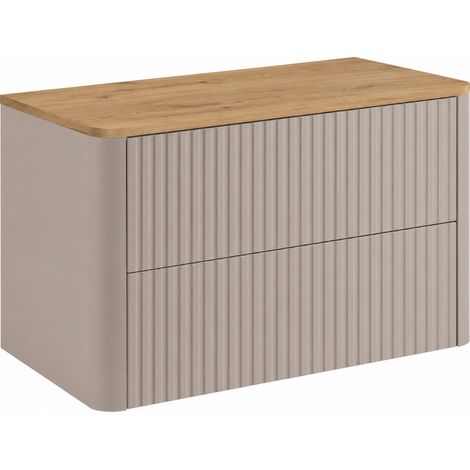 Meuble sous vasque 80 cm, cachemire, plan cachemire (1/5)
