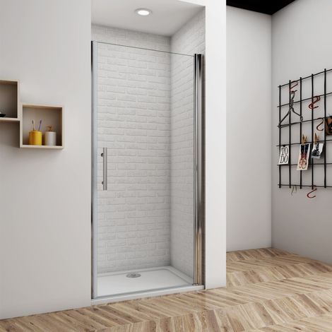 90x197cm Schwingtür Duschtür ESG Nano-Glas Eckeinstieg Duschabtrennung Duschkabine (1/4)