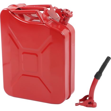 5,3 gallons 20L jerricane essence acier inoxydable, bidon carburant portable avec orifice d'auto-évacuation (1/5)