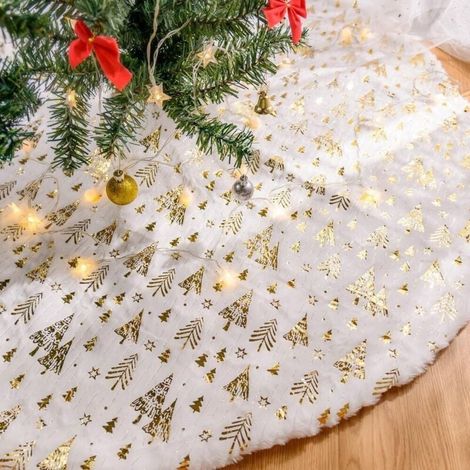 Jupe de sapin Noël cm grande cache-pied décorative pour 90 dorée (1/4)