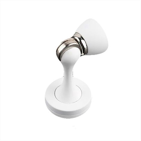 Butée de porte magnétique en métal massif avec amortisseur à ressort, finition brossée, à fixer au sol, pour la maison et le bureau. (1/5)