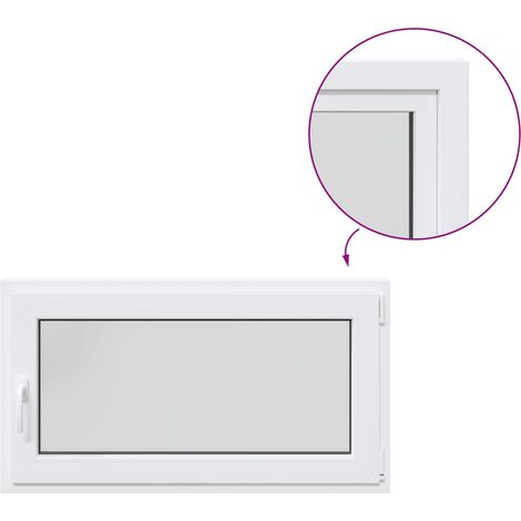 Ventana de sótano RISOR 110 x 55 cm PVC y vidrio vidaXL (1/5)