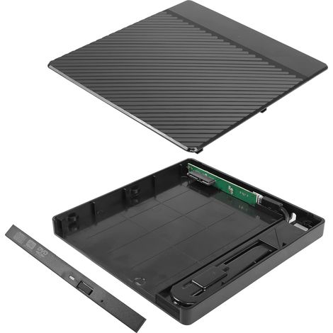 Boîtier de Lecteur CD, Lecteur DVD Externe Obtenu par l'ajout d'un Lecteur Optique, boîtier de Montage CD - ROM ((USB 3.0 9,5 mm) (1/5)