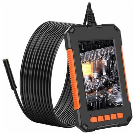 BUNTHAUS Endoscope Industriel, Camera Endoscopique 1080P HD, Camera d'Inspection Canalisation, Écran HD 4,3 Pouces, Lumières LED 8, Câble Semi-Rigide 5M (1/4)