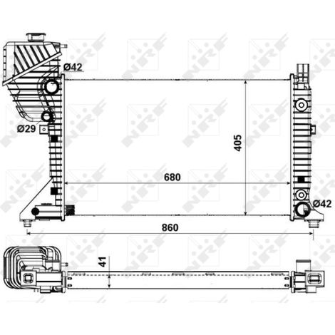 Radiateur, refroidissement du moteur NRF 55349A MERCEDES-BENZ 9015003800