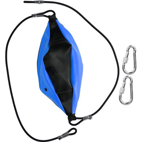 Sac de frappe suspendu pour ballon de boxe, outil d'entraînement de boxe, sac d'exercice double extrémité, accessoire de fitness, noir et bleu (1/5)