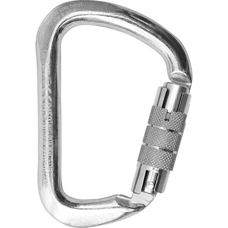 Mousqueton inox grande ouverture double action