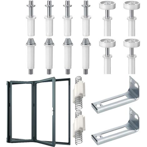 Charnières Pliantes Métal Kit Réparation Armoire, Pièces de Rechange Précises pour Cuisine et Chambre (1/5)