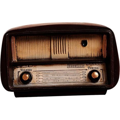 le de Radio Vintage en R sine pour D coration de Bureau (1/5)