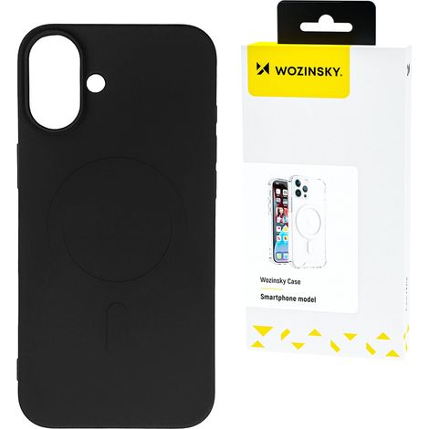Funda de silicona Wozinsky MagSafe para Samsung Galaxy S24 FE negra