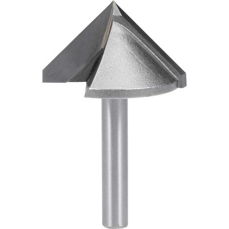 1 - Fraise à rainurer - Mèche de toupie - Angle 90 degrés - Acier au tungstène titane - Pour bois et panneaux - Gris - 6x32mm (1/4)