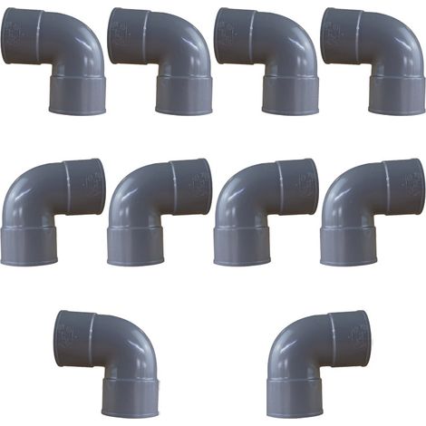 10 raccords PVC 87°30 Femelle/Femelle Ø50 - First Plast (1/5)