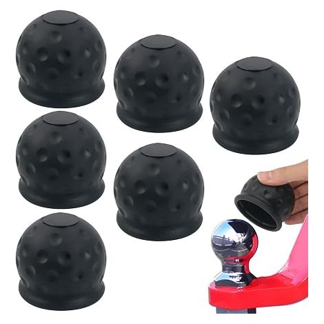 Lot de 6 couvercles d'attelage de remorque en caoutchouc 50 mm (1/5)