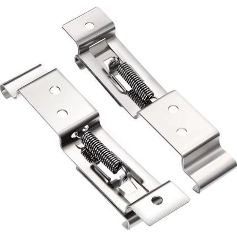 Clips de Plaque d'Immatriculation de Remorque 2 Supports de Plaque d'Immatriculation à Ressort en Acier Inoxydable Pinces de Plaque d'Immatriculation de Voiture, 4,25 Pouces de Profondeur (1/5)