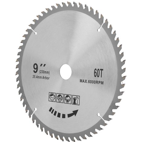 Lame de scie circulaire en carbure cémenté pour le travail du bois, accessoire pour lame de scie 9 x 60 dents, 230 mm