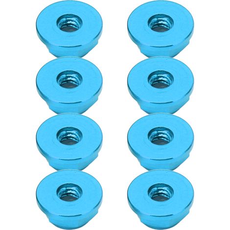8 pièces Écrous auto-bloquants M2 en aluminium avec joint nylon pour SCX24, bleu, résistant au desserrage (1/5)