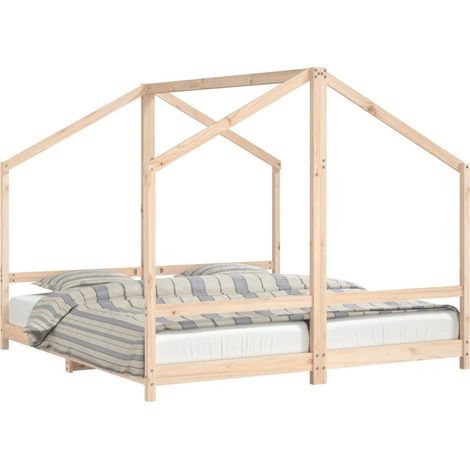 vidaXL Giroletto per Bambini 2x(90x190) cm in Legno Massello di Pino (1/5)