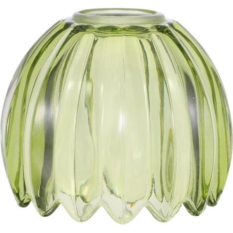 Paralume verde decorativo in vetro paralume, lampada compatta e retrò, lampada da comodino, facile da pulire e poco costoso di manutenzione, adatto anche per saloni di parrucchieri. (1/5)