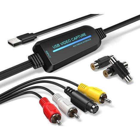 Scheda di acquisizione video - Converti VHS, Mini DV, Hi8 e videoregistratori in digitale - Dispositivo di registrazione USB 1080p per Mac e Windows (1/5)