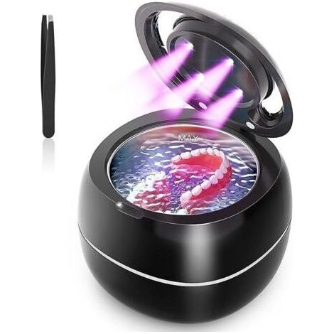 Nettoyeur de prothèses dentaires, nettoyeur de prothèses dentaires à ultrasons, fonction de stérilisation UV, couronnes et bijoux dentaires