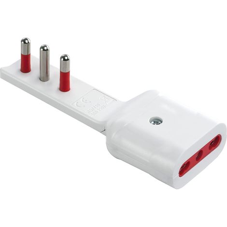 Adattatore Ultrapiatto Serie Spina e Presa 2P + T 16A Rosi Emilia Flat (1/5)