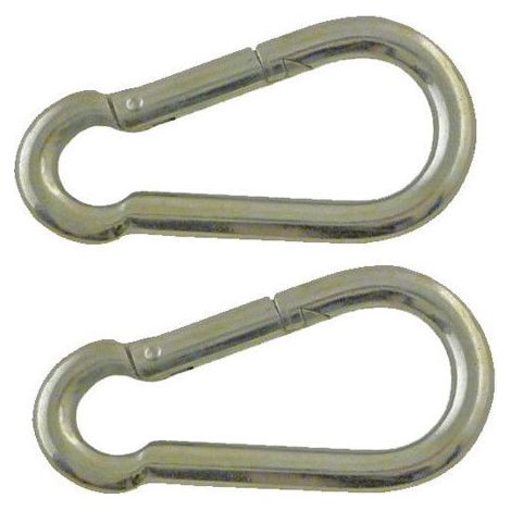 Mousquetons - Métal - 5mm diamètre - 50mm longueur - Lot de 2 - Viso