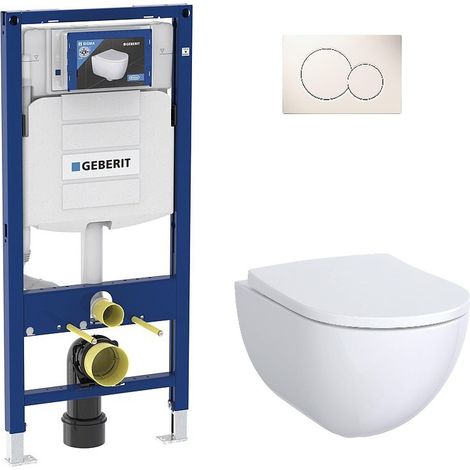 Pack Bati support Geberit et WC Suspendu douche VitrA V-Care 1.1 Basic blanc (1/5)