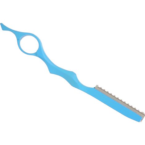 Rasoir à cheveux effiler, rasoir de coiffure professionnel, couteau de coupe, rasoir de texturisation, rasoir bleu (1/5)