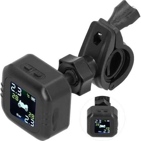 Kit TPMS Moto IP67 Étanche, 2 Capteurs Externes, Charge USB, Surveillance Pression Pneus Motocyclette (1/5)