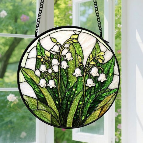 Capteur de soleil en vitrail - décoration spirituelle 30cm (1/4)