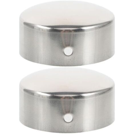 2 Pièces Embout De Main Courante En Acier Inoxydable - Capuchon Rond De 40mm Pour Rampe D'Escalier - Idéal Pour Main Courante En Bois Et Métal (1/5)